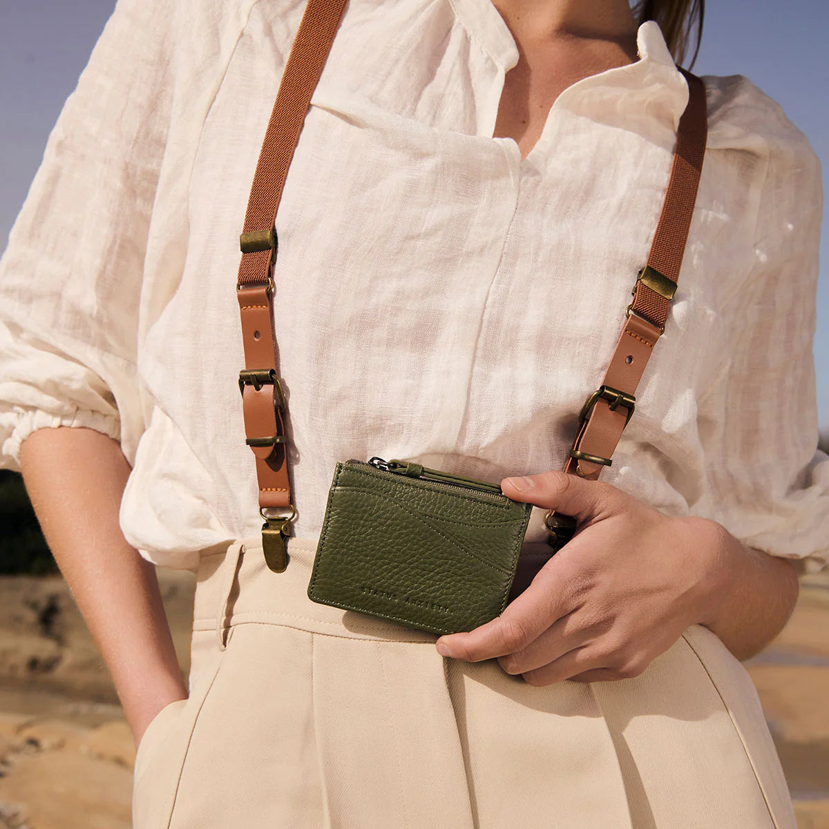 Status Anxiety Hearts Still Beating Wallet - Khaki