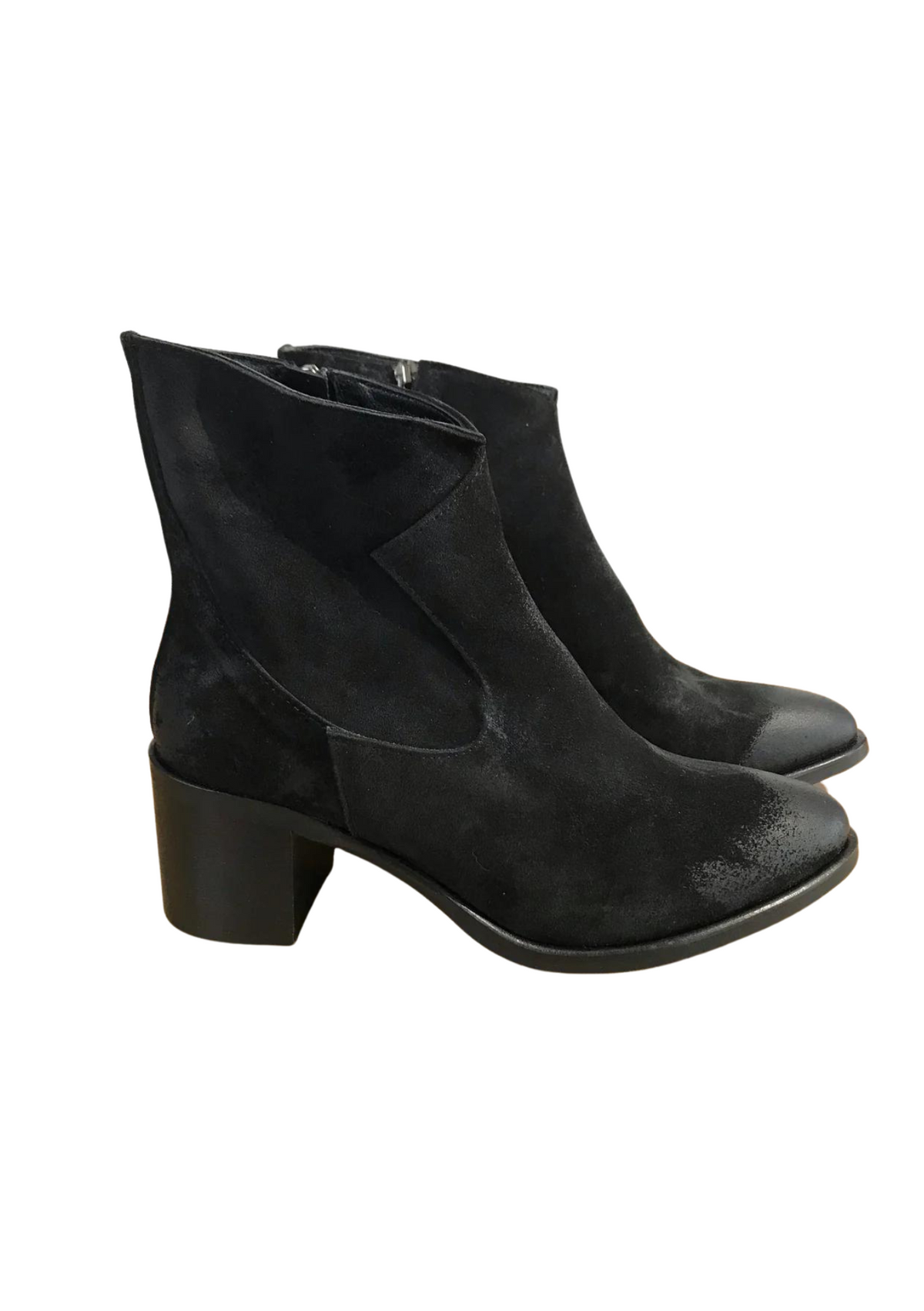 Noee Italy CLEARANCE Suede Ankle Boots - Camoscio Nero F.Gomma