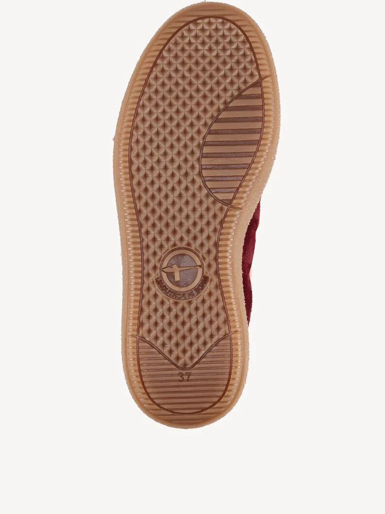 Tamaris Leather Sneaker - Merlot Comb