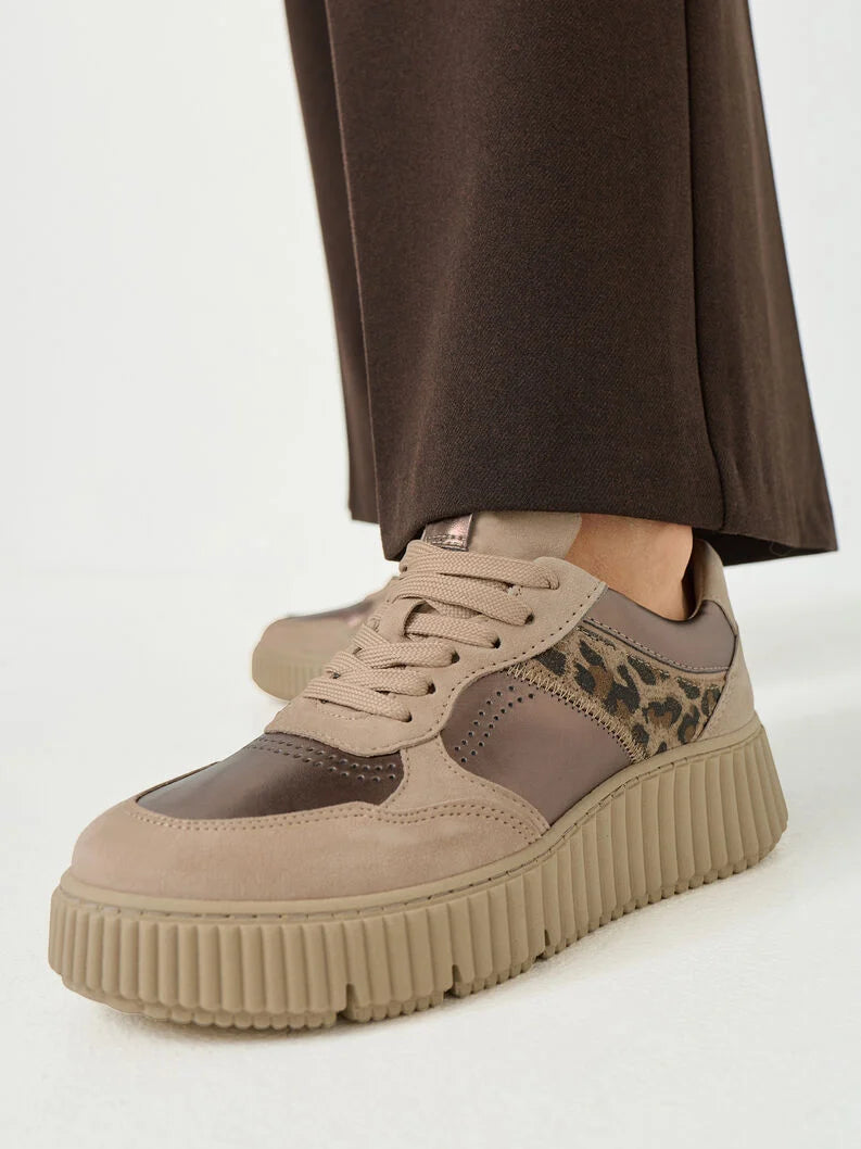 Tamaris Leather Sneaker - Bronce Combo