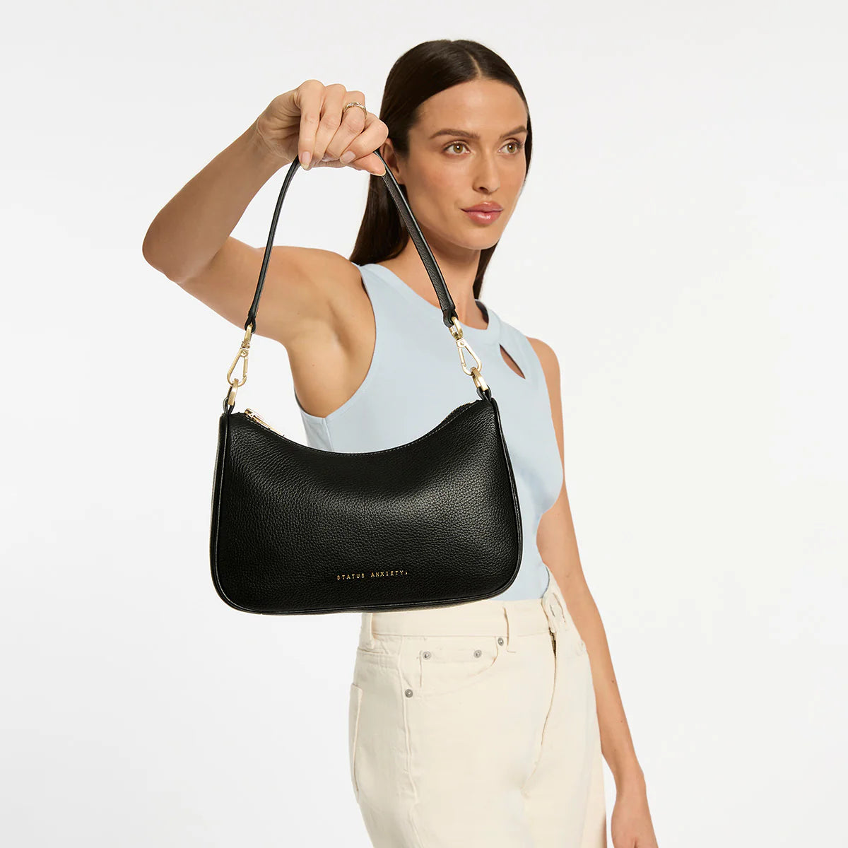 Look Both Ways Bag - Black / Brushed Gold