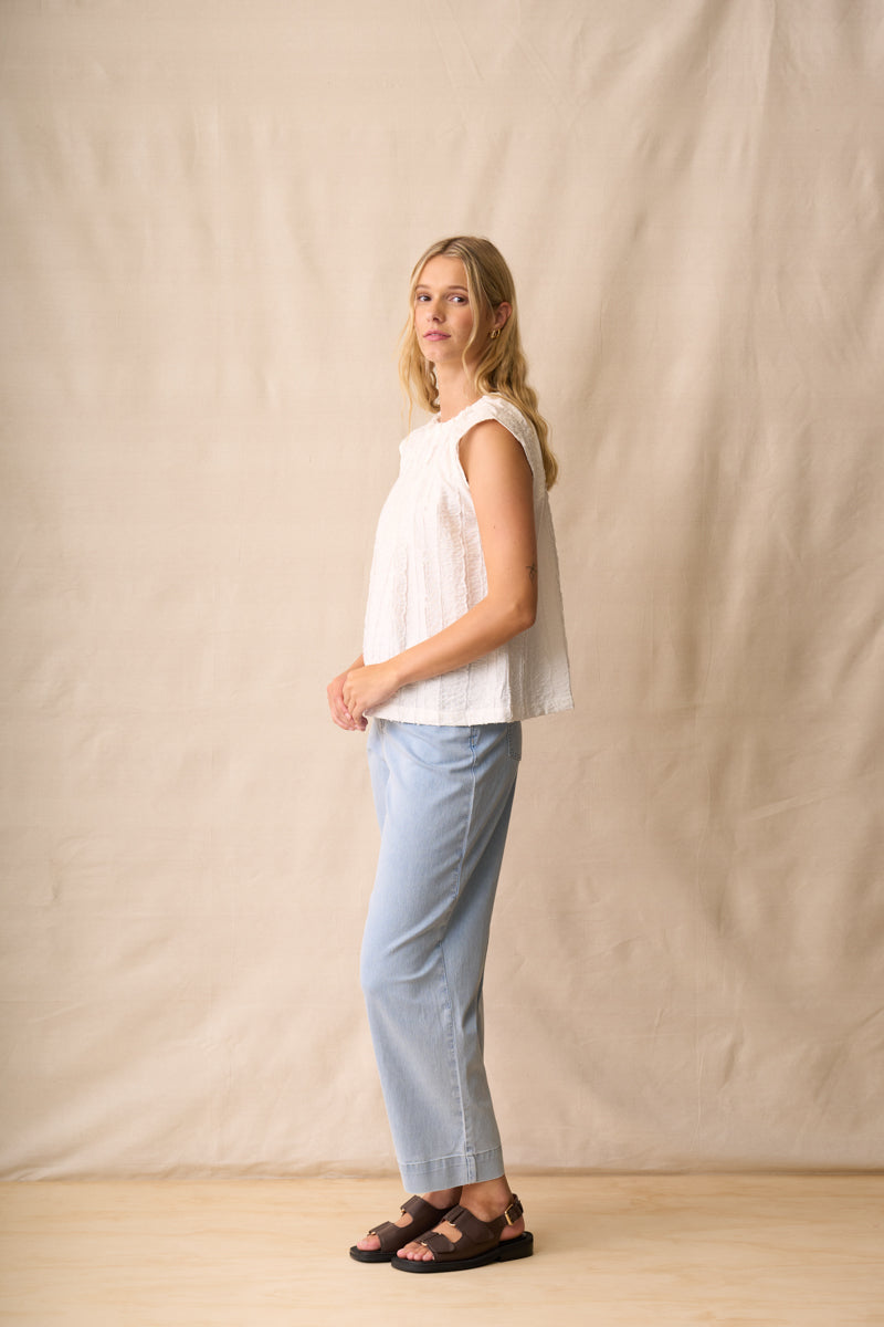 Neris Tie Back Top - Blanc