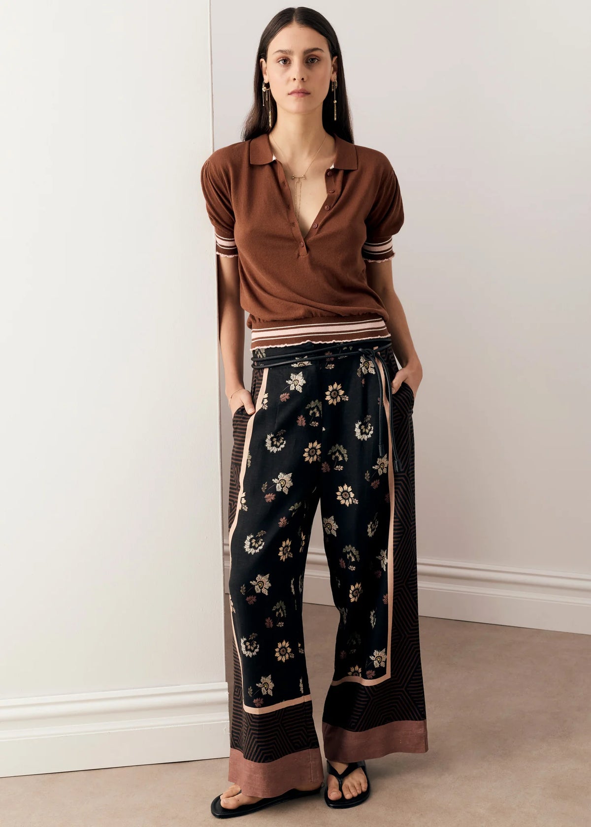Pol Trellis Pant - Trellis Scarf Print