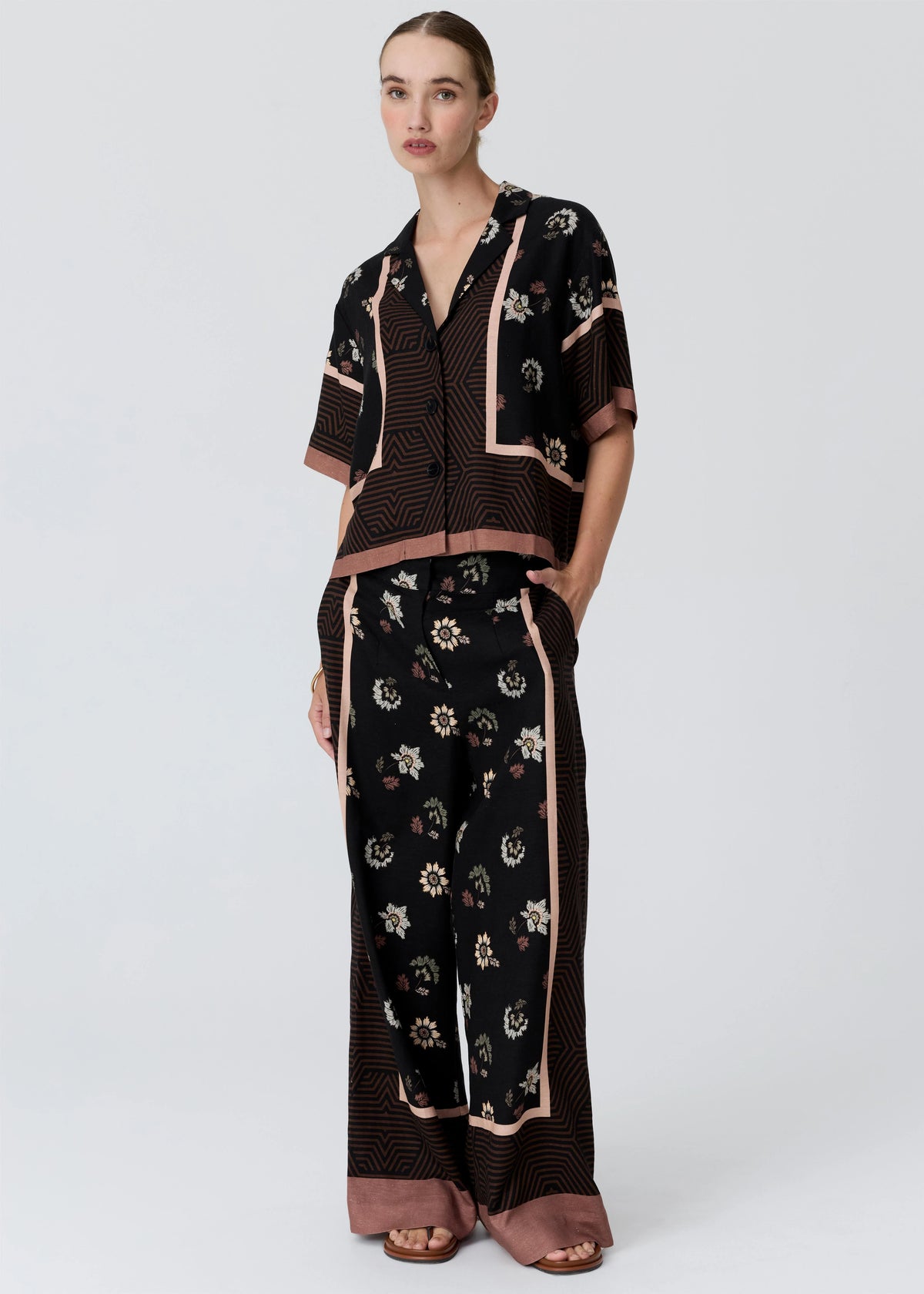 Pol Trellis Shirt - Trellis Scarf Print