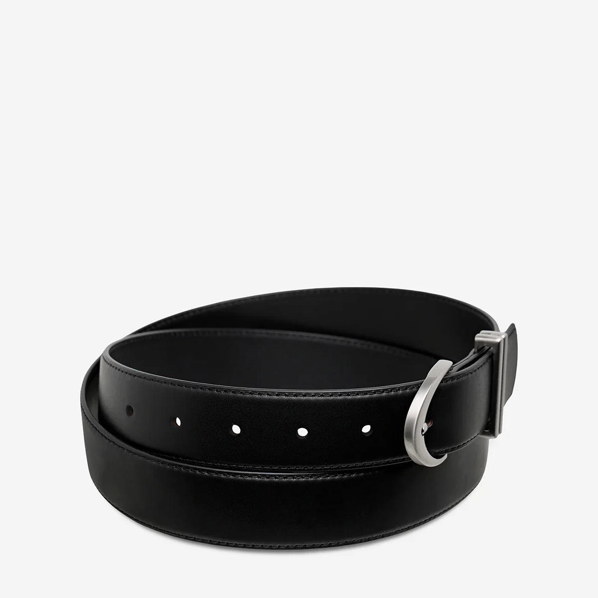 Status Anxiety Under Your Spell Belt - Black Nappa / Silver