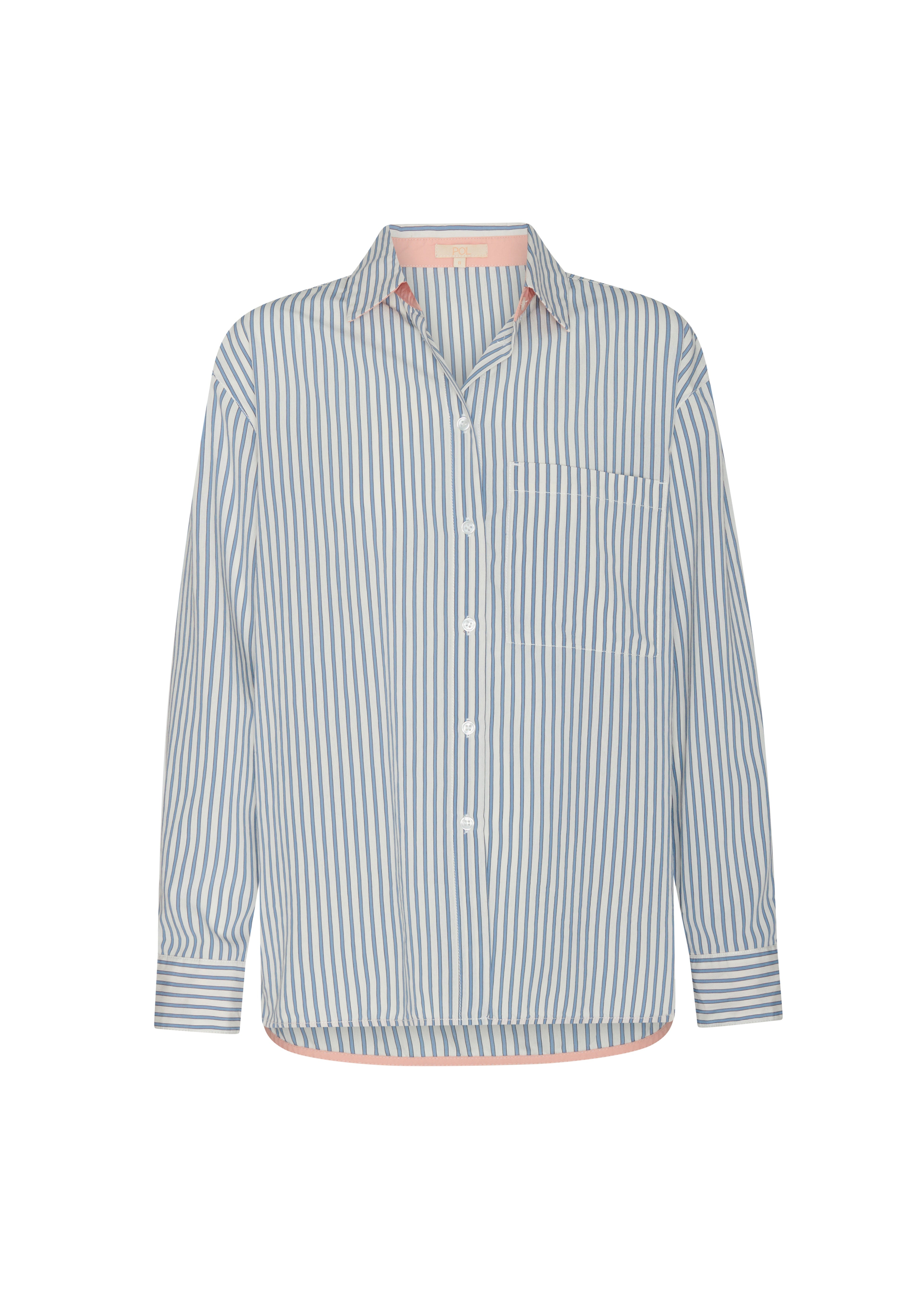 Vera Long Sleeve Shirt - Blue Stripe