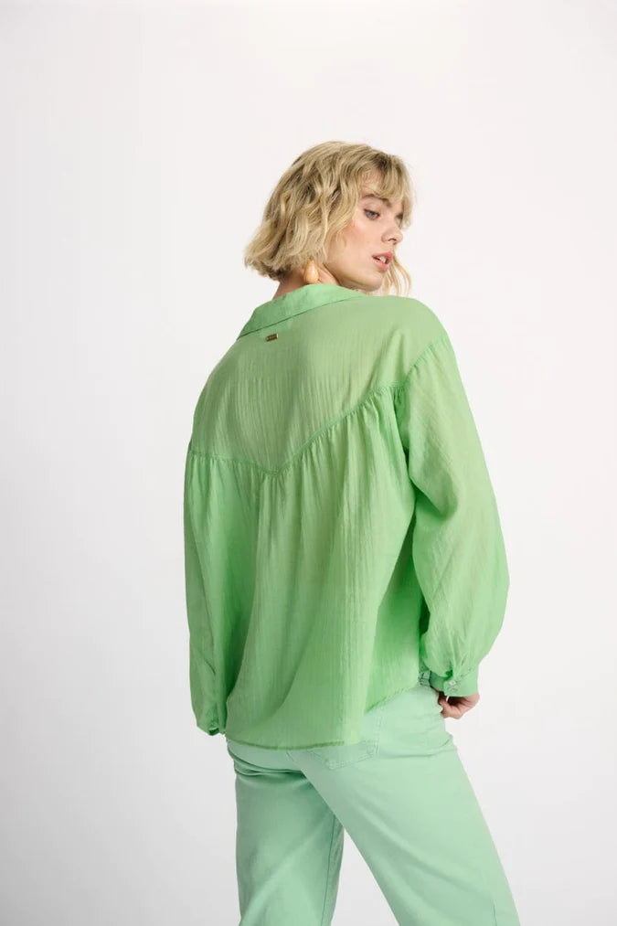 Pom Amsterdam CLEARANCE Violet Blouse - Grass Green