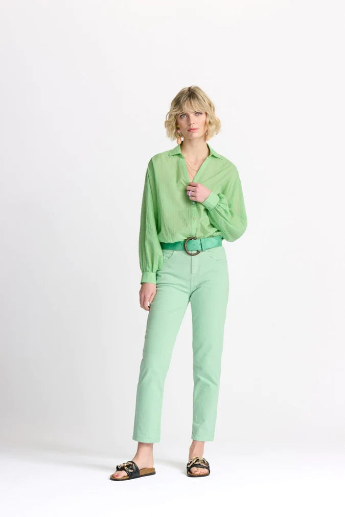 Pom Amsterdam CLEARANCE Violet Blouse - Grass Green