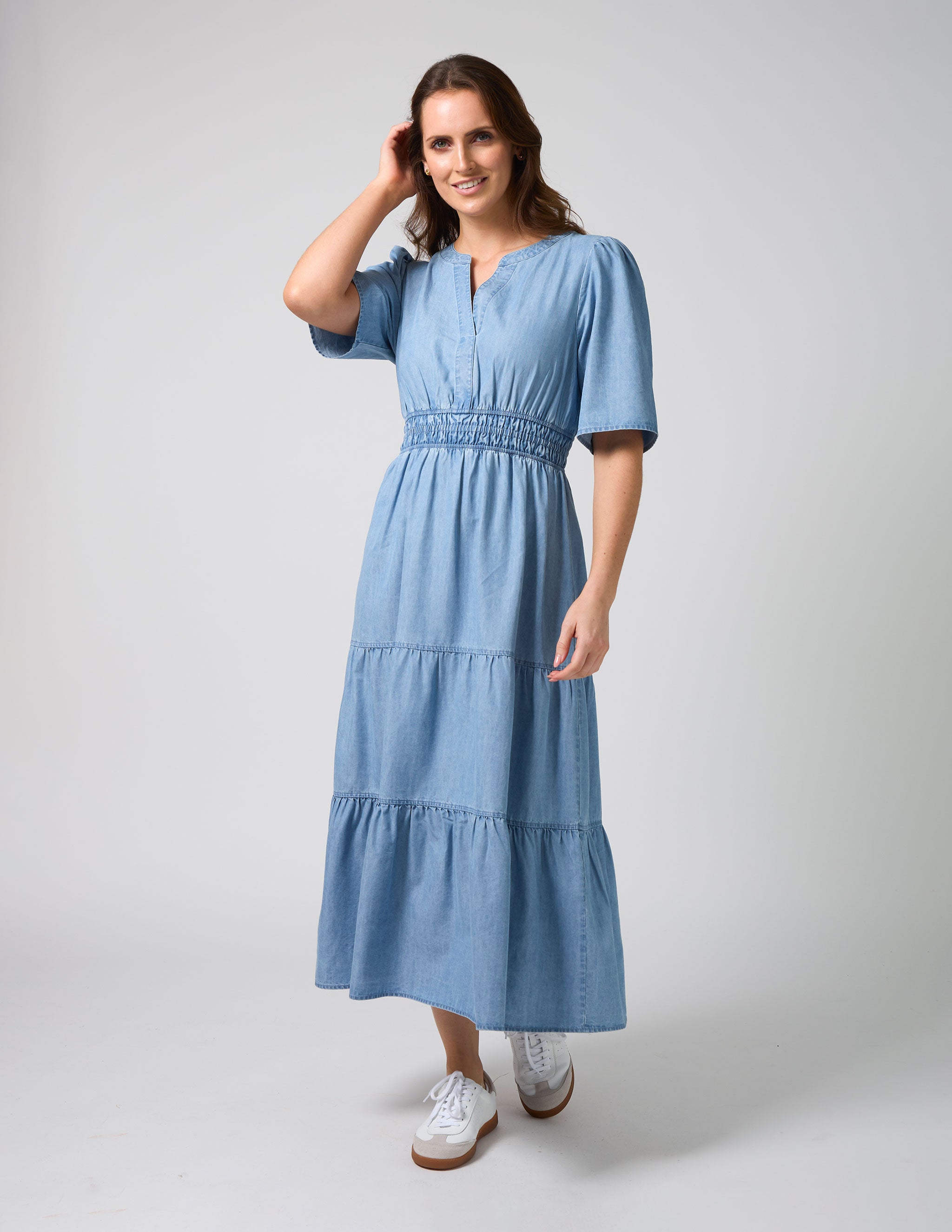 Vittoria Dress - Light Wash