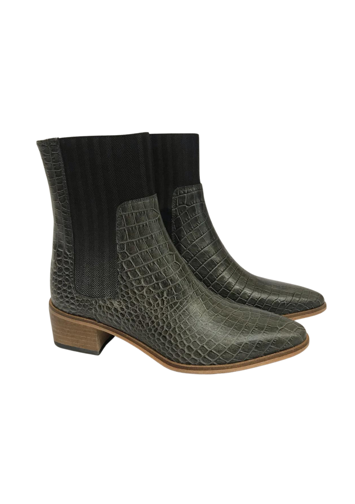 Beau Coops CLEARANCE Winter Ankle Boots - Grey Penelope Croc