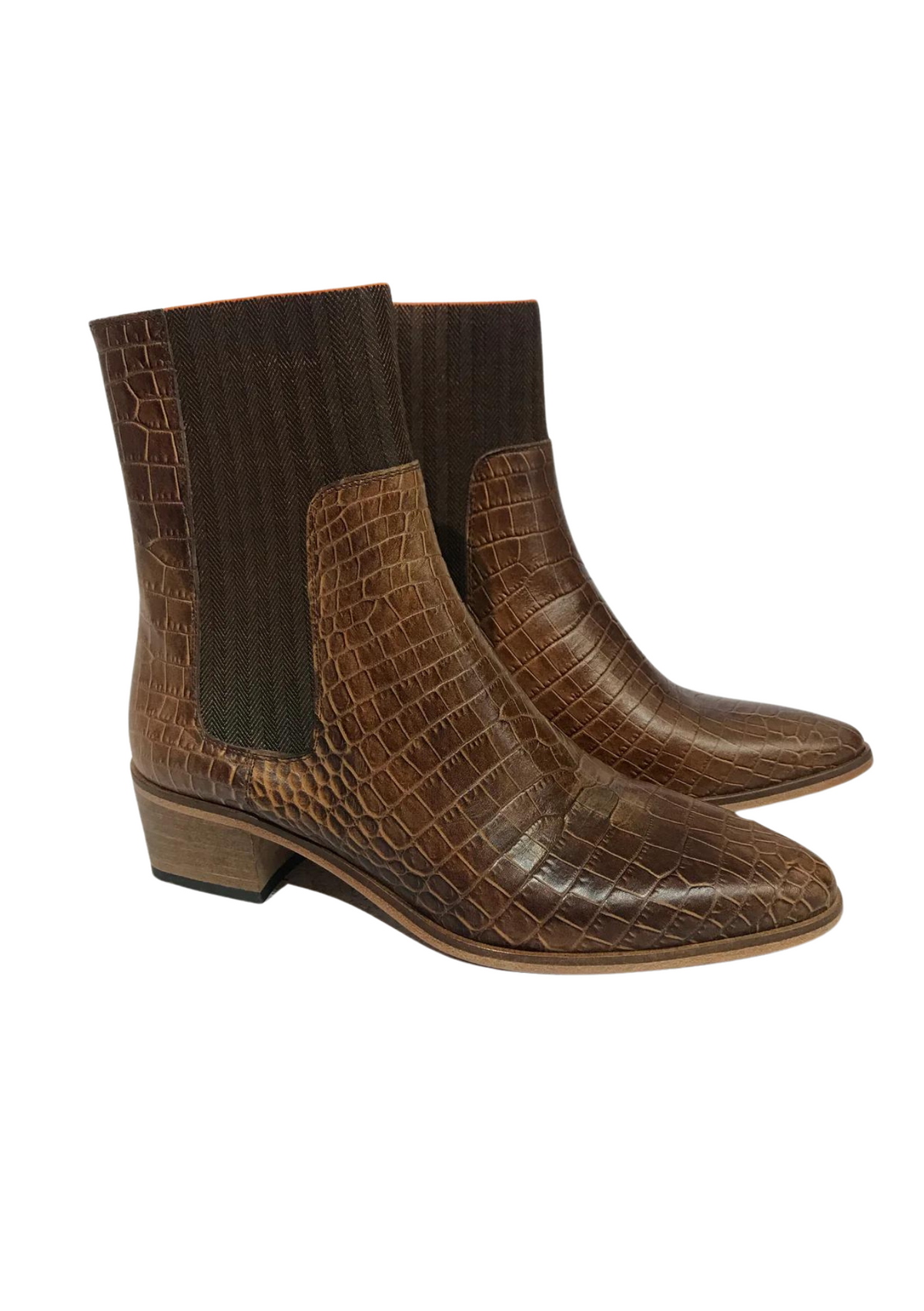 Beau Coops CLEARANCE Winter Ankle Boots - Tan Penelope Croc