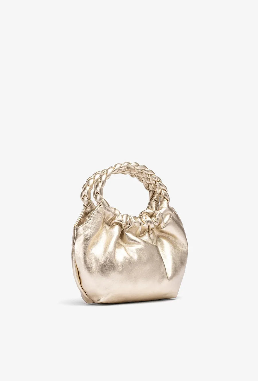 ZAmeli Leather Bag - Light Metal Golden