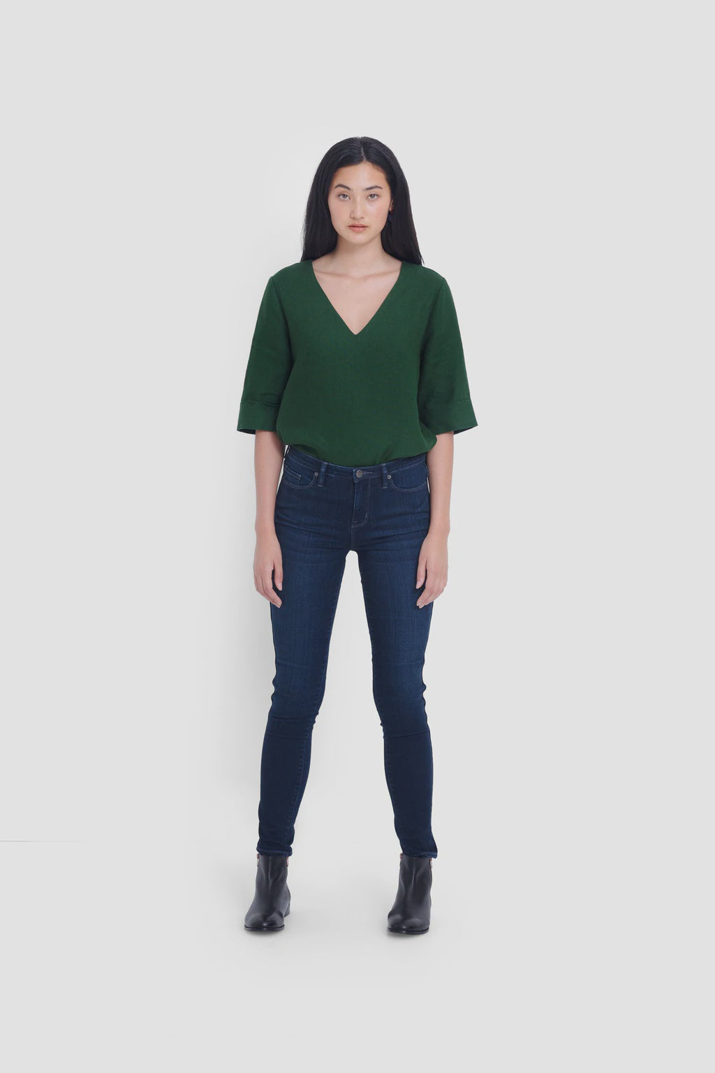 Elk CLEARANCE Oslo Skinny Leg High Rise Jeans - Dark Blue Rinse