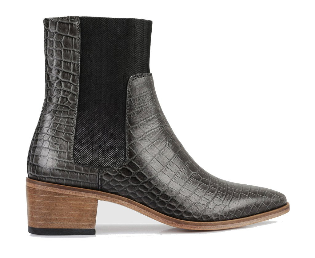 Beau Coops CLEARANCE Winter Ankle Boots - Grey Penelope Croc