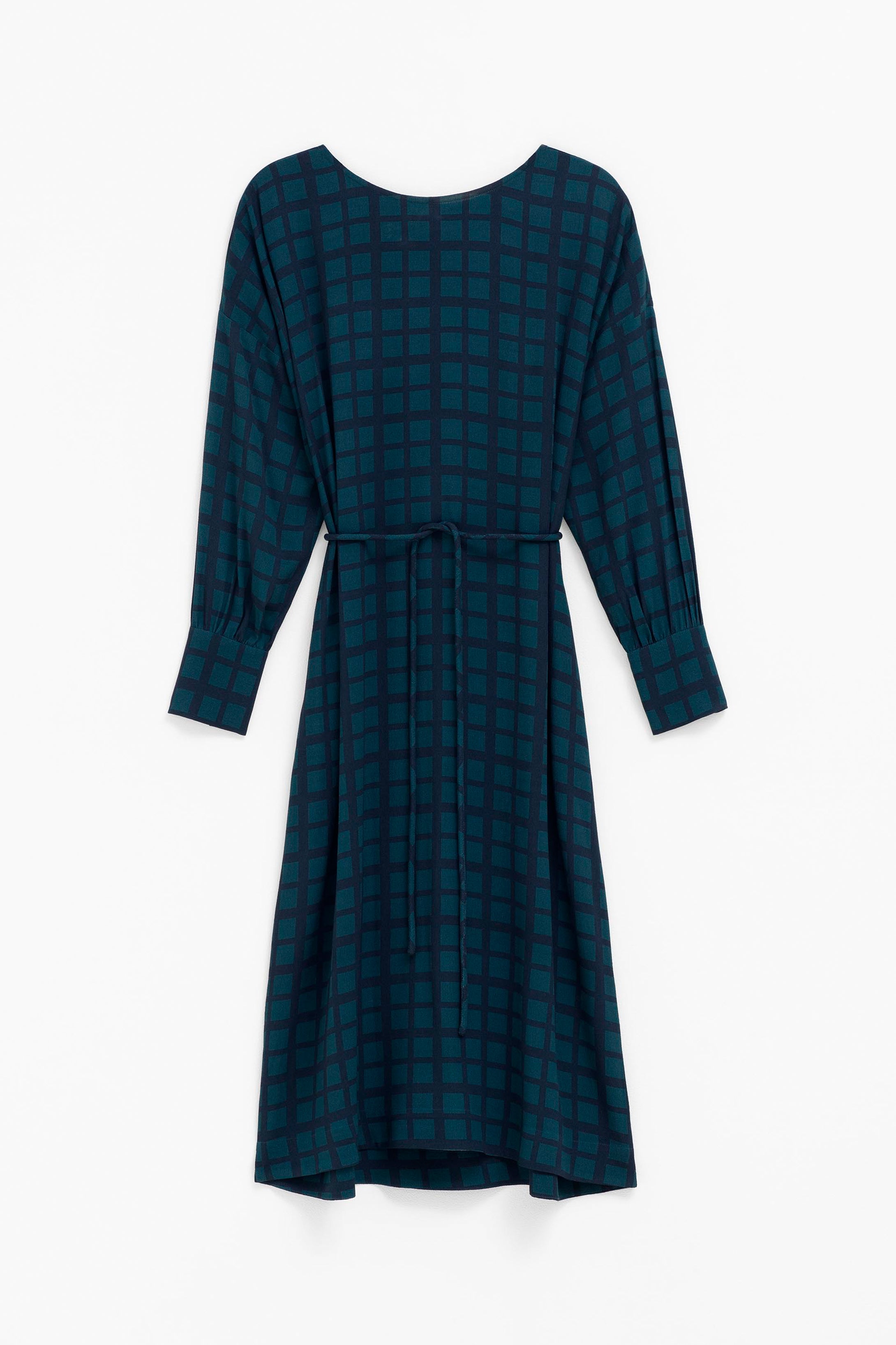 Krata Dress - Navy / Kombu Green Check