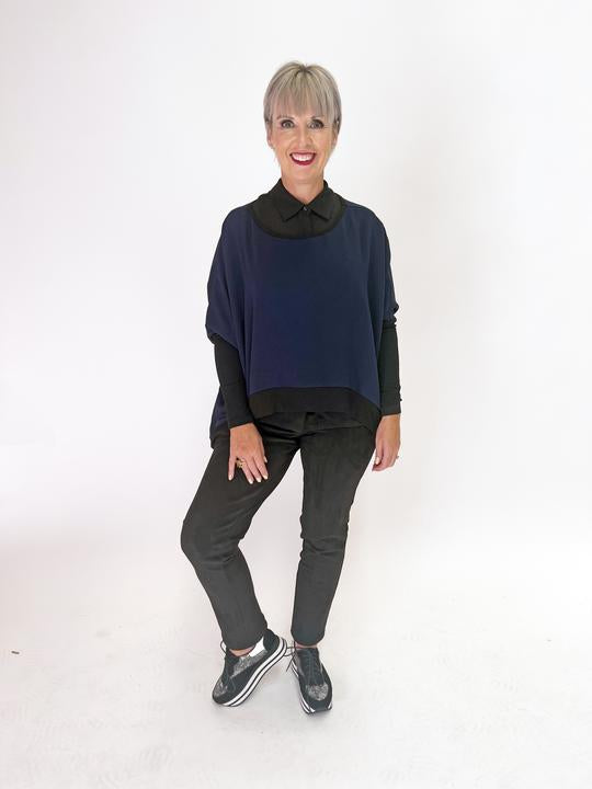Minx CLEARANCE Micro Stretch Suede Pants - Black