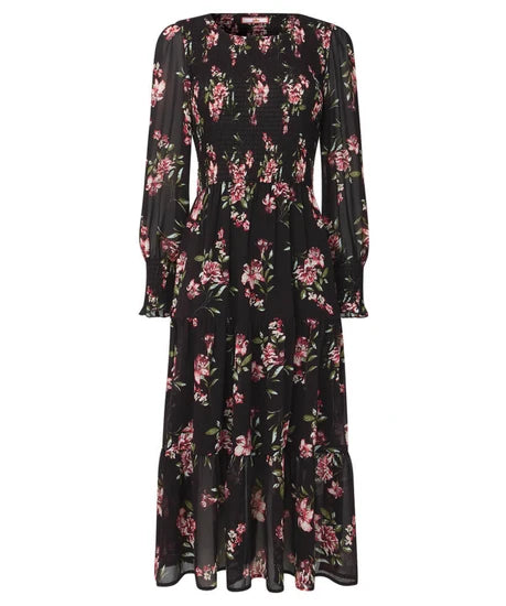 CLEARANCE Blushing Roses Dress - Black