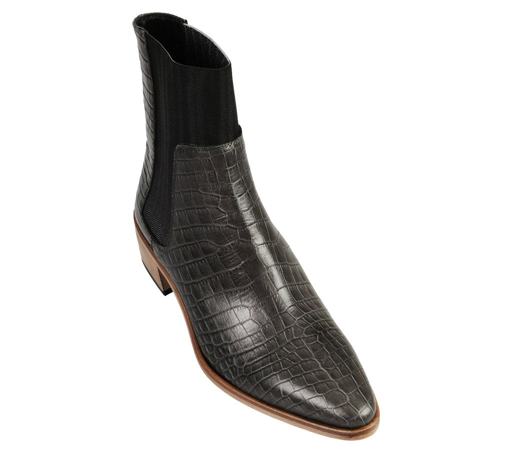 Beau Coops CLEARANCE Winter Ankle Boots - Grey Penelope Croc