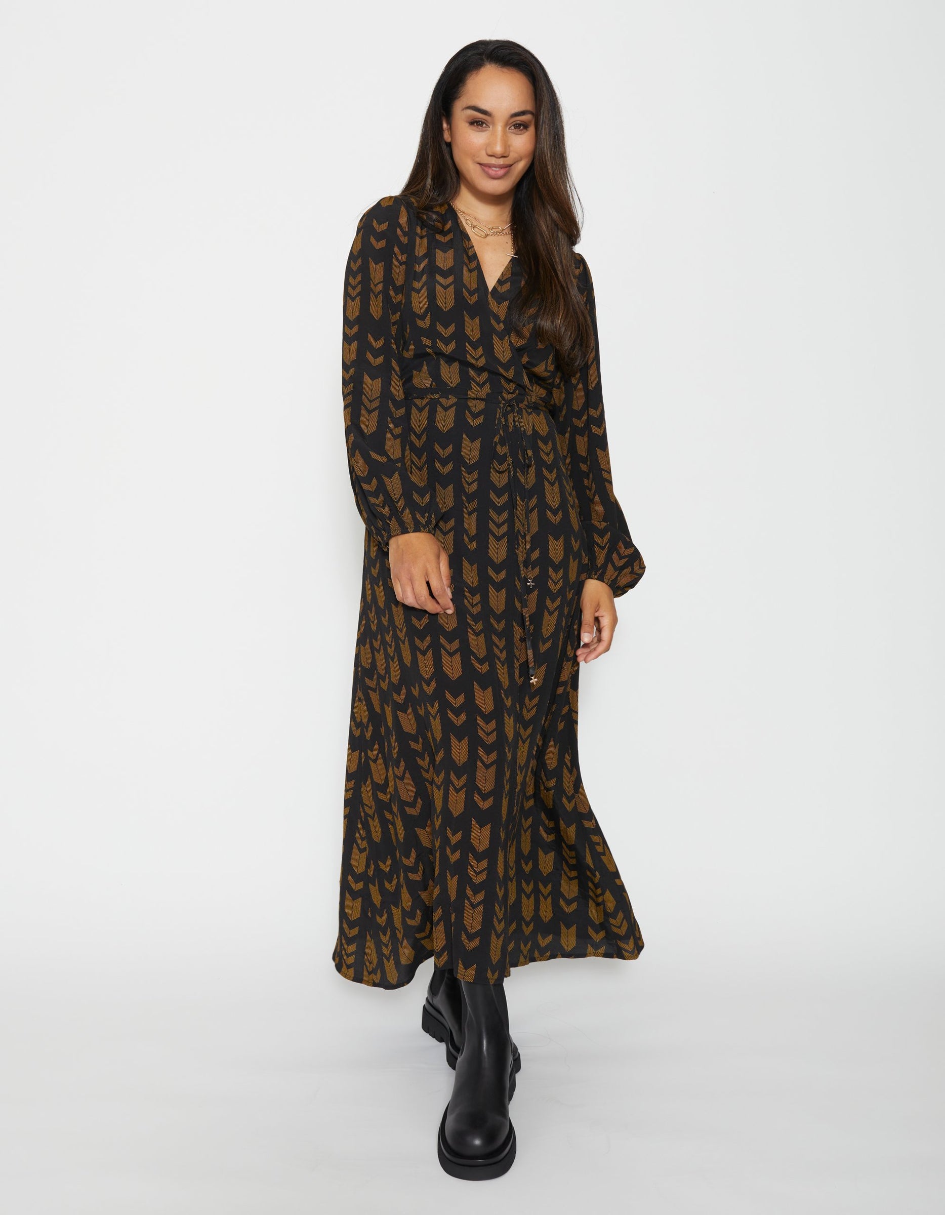 Stella + Gemma Asta Dress Cocoa Blooms