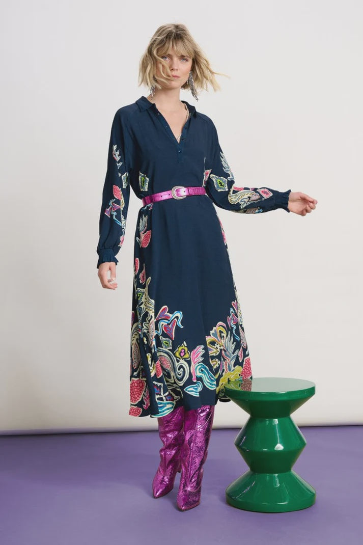 Pom Amsterdam CLEARANCE Full Glow Maxi Dress - Blue