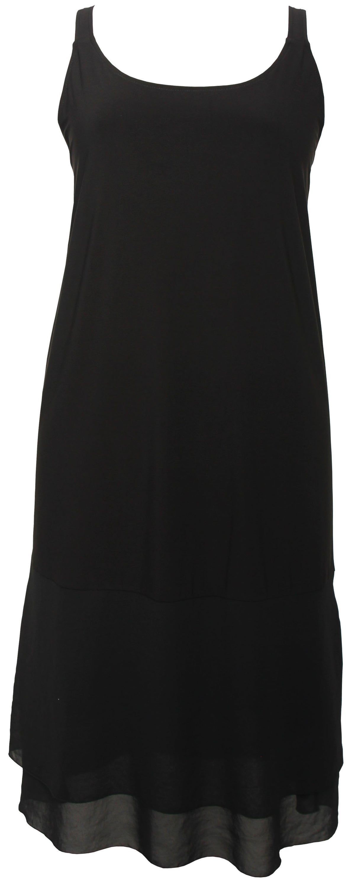 Cashews CLEARANCE Long Frill Slip - Black