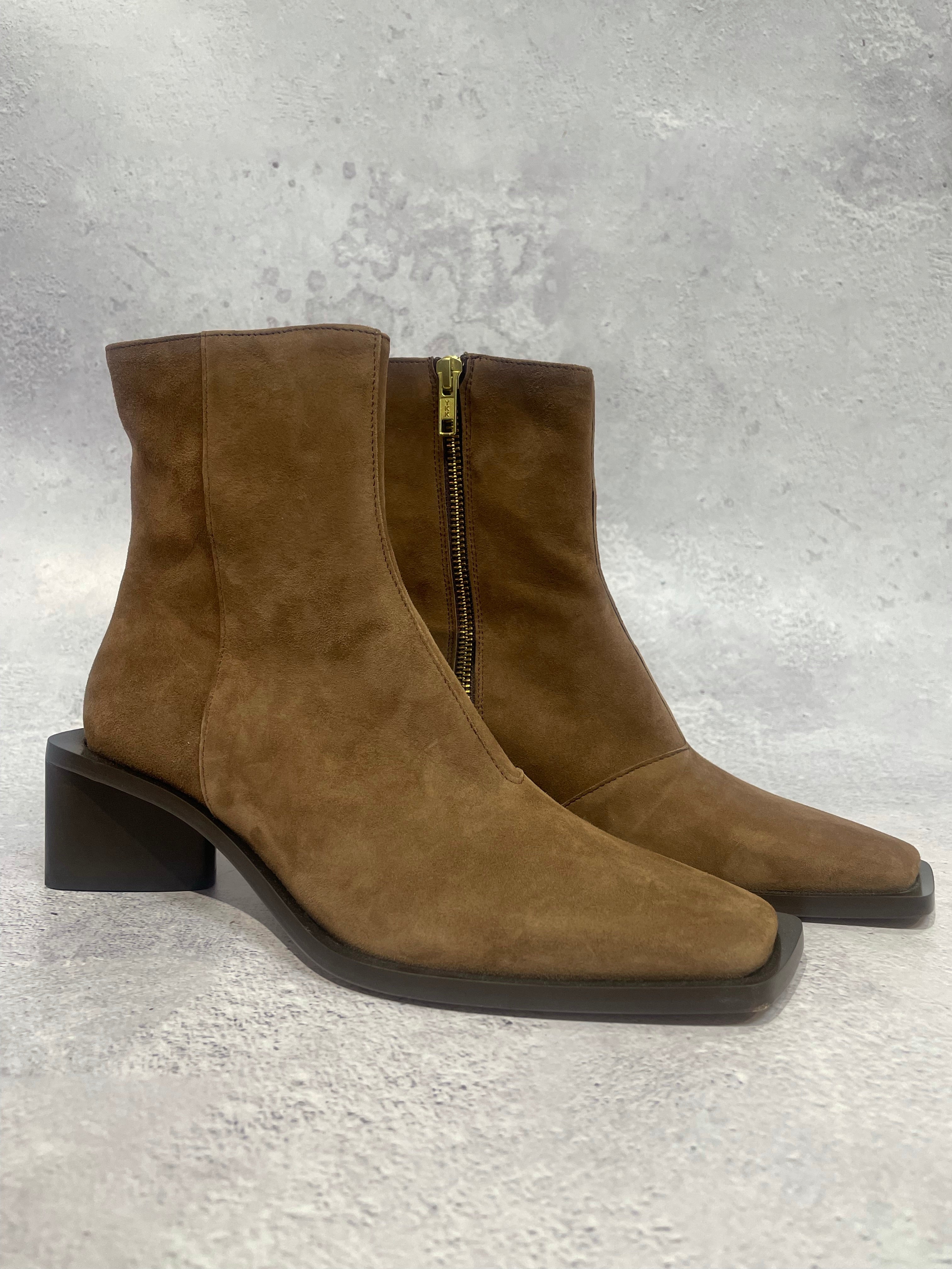 CLEARANCE Bolivar Ankle Boots - Brown Suede // LAST PAIR SIZE 37