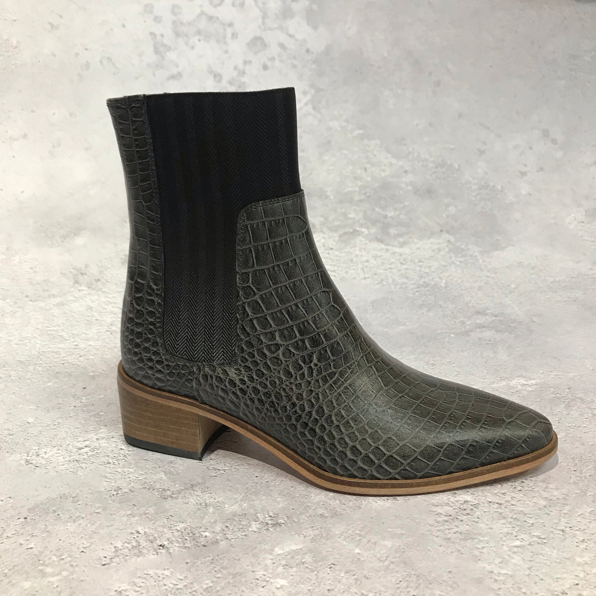 Beau Coops CLEARANCE Winter Ankle Boots - Grey Penelope Croc