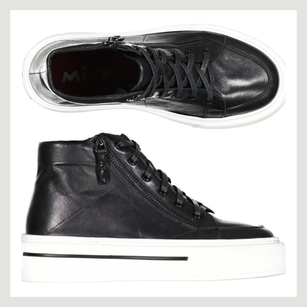 Black leather hot sale high tops