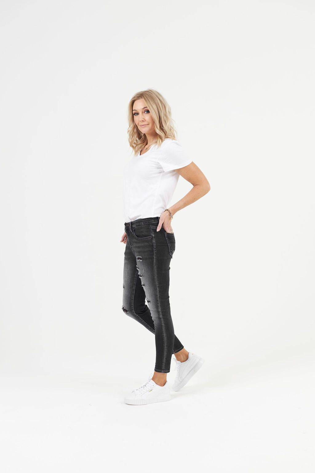 Cult of Individuality CLEARANCE Lexie Alter Ego Jeans - Charcoal